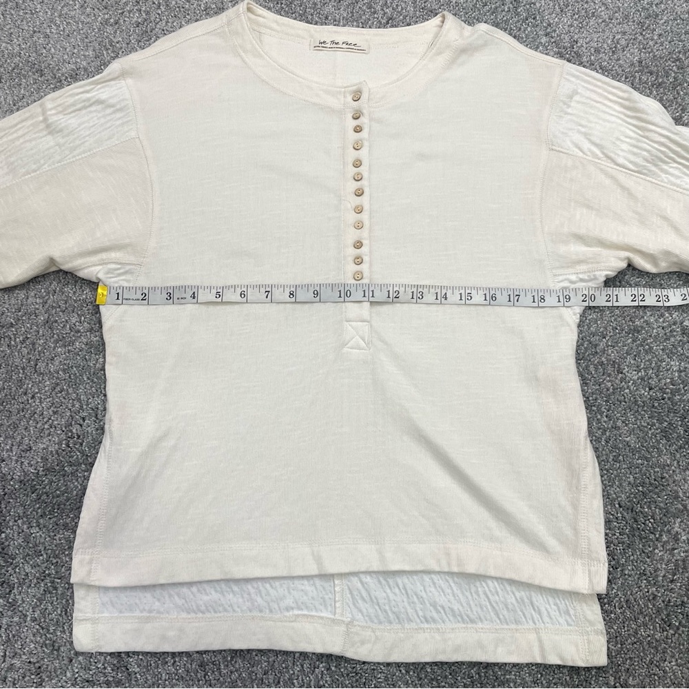 Free People We The Free Back At It Henley In Cream - Picture 10 of 13